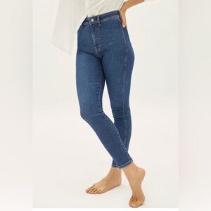 Everlane Womens Size 25 Regular The Way High Skinny Jean Blue Jeans High Waisted